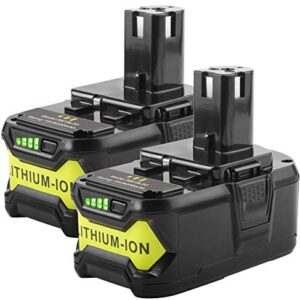 TREE.NB 18V 6.0AH Li-ion Battery Replacement for RYOBI One+ RB18L25 RB18L50 P108 P107 P104 P780 （2 Pack）