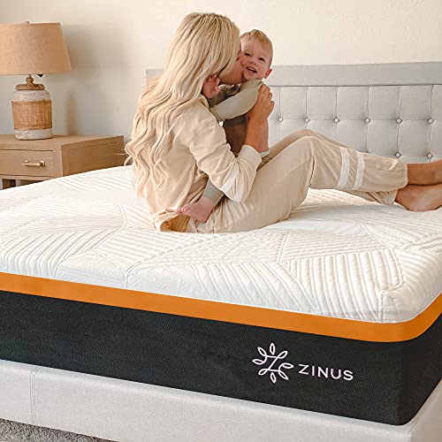 ZINUS 10 Inch Cooling Copper ADAPTIVE Pocket Spring Hybrid Mattress / Moisture Wicking Cover / Cooling Foam / Pocket Innersprings for Motion Isolation / Mattress-in-a-Box, King,Off-white