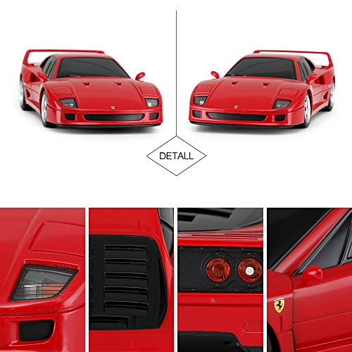 RASTAR Ferrari Toy Car, 1:24 Ferrari F40 Remote Control Toy Car, Classic Ferrari R/C Model