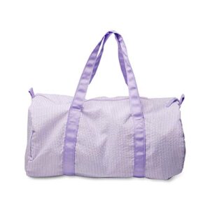 gabigaba kids travel overnight bag seersucker carry on lightweight weekender duffel bag for boys and girls (lavender)