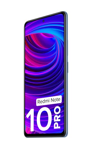 redmi Xiaomi Note 10 Pro 4G Volte 128GB + 6GB Factory Unlocked 6.67" 64MP Quad Camera Night Mode (not Verizon Sprint Boost Cricket) (w/Fast Car Charger Bundle) (Glacial Blue)