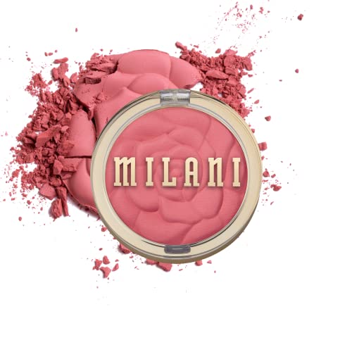 Milani Rose Powder Blush - Wild Rose (0.6 Ounce) Cruelty-Free Blush - Shape, Contour & Highlight Face with Matte or Shimmery Color