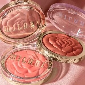 Milani Rose Powder Blush - Wild Rose (0.6 Ounce) Cruelty-Free Blush - Shape, Contour & Highlight Face with Matte or Shimmery Color