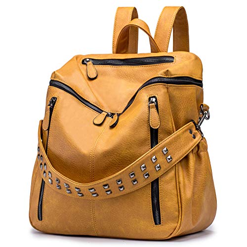 Roulens Women Backpack Purse Fashion Leather Large Ladies Shoulder Bags Travel Backpack Purse for Women