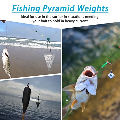 Pyramid Sinkers Fishing Weights Surf Fishing Weights Sinkers Ocean Saltwater Pyramid Weight Fishing Sinkers Fishing Gear Tackle 1oz 2oz 3oz 4oz 5oz 6oz 8oz