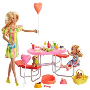 barbie dolls puppy picnic party