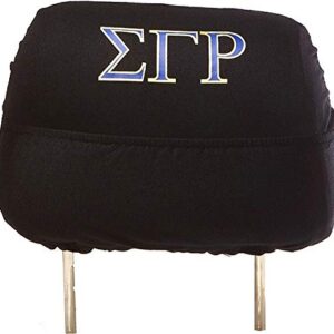 Cultural Exchange Sigma Gamma Rho Car Seat Headrest Cover [Black - Car]