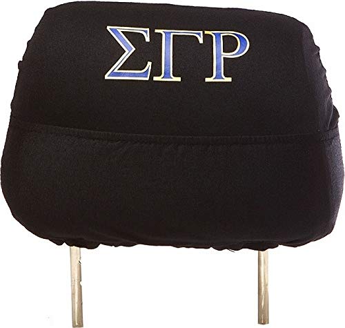 Cultural Exchange Sigma Gamma Rho Car Seat Headrest Cover [Black - Car]