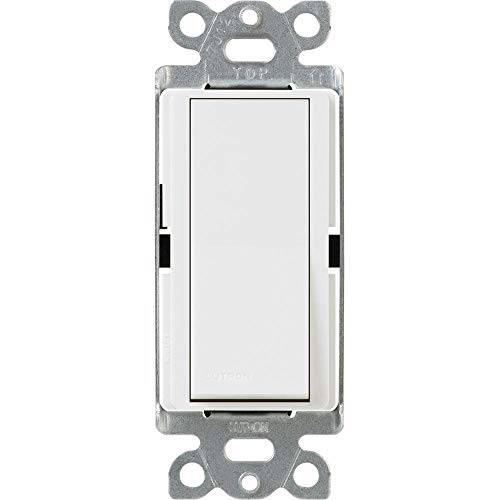 Lutron FM-12120M (12 Pack) White Claro On/Off Switch 15-Amp, Single-Pole | CA-1PS-WH, 12 Count