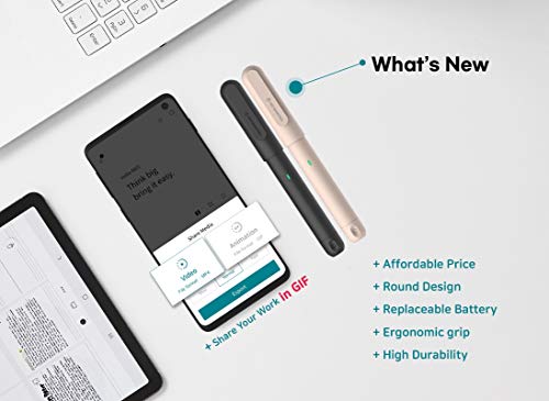 Neo Smartpen dimo Bluetooth Digital Pen with 2 GB Internal Memory Digitize Handwriting for iOS and Android, Compatible with Neo Studio App and Neo Notebooks - Black