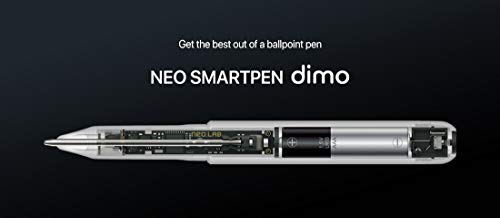 Neo Smartpen dimo Bluetooth Digital Pen with 2 GB Internal Memory Digitize Handwriting for iOS and Android, Compatible with Neo Studio App and Neo Notebooks - Black