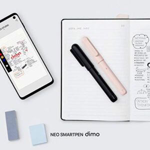 Neo Smartpen dimo Bluetooth Digital Pen with 2 GB Internal Memory Digitize Handwriting for iOS and Android, Compatible with Neo Studio App and Neo Notebooks - Black