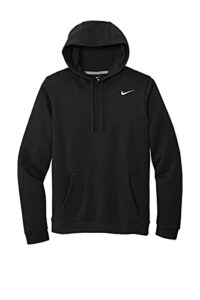 nike men's hoodie black/white nkcj1611 010 (large)