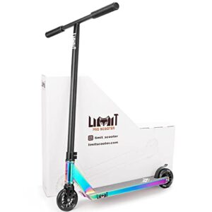 lmt69 professional scooter-trick scooter-intermediate beginner stunt scooter suitable - children, teenagers adults 8 years old above(black color)