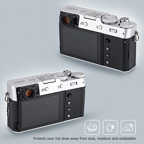 Silver Camera Hot Shoe Cover Protector Cap for Fujifilm X-S20 X-T5 X-T4 X-T3 X-T2 X-T1 GFX 50S II X-H2 X-H2S XT-30 II X-T20 XT-10 X-S10 X-E4 X-E3 X-E2S XT200 XT100 X100V X100F X100T X100S XPro3 XPro2