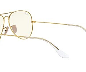 Ray-Ban RB3025 Classic Evolve Polarized Aviator Sunglasses, Gold/Clear to Grey Photochromic, 58 mm