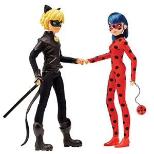 miraculous ladybug mission accomplished ladybug & cat noir 2-pack dolls by playmates toys