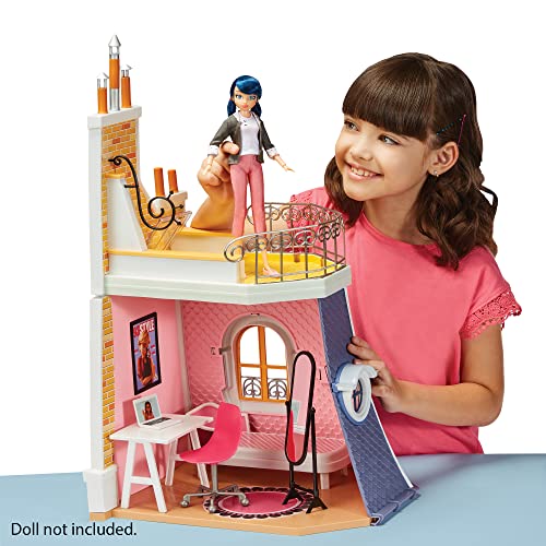 Miraculous Ladybug Marinette's 2-in-1 Bedroom and Rooftop Playset with Accessories by Playmates Toys