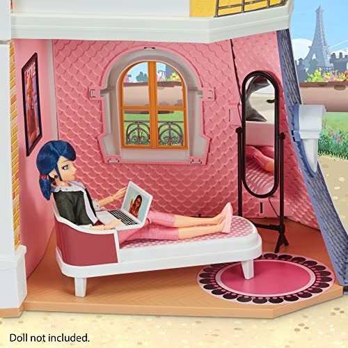 Miraculous Ladybug Marinette's 2-in-1 Bedroom and Rooftop Playset with Accessories by Playmates Toys