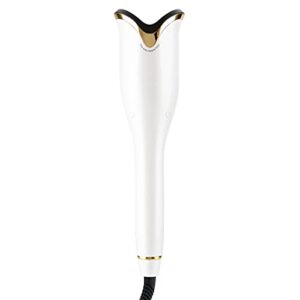 CHI Spin N Curl 1" Ceramic Rotating Curler In White, 1 Pound. Ideal for Shoulder-Length Hair between 6-16” inches.