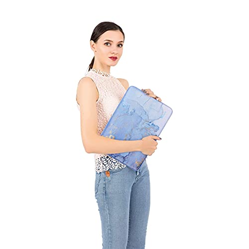 MOSISO Laptop Sleeve Compatible with MacBook Air/Pro, 13-13.3 inch Notebook, Compatible with MacBook Pro 14 inch 2023-2021 A2779 M2 A2442 M1, Neoprene Watercolor Marble Bag with Small Case