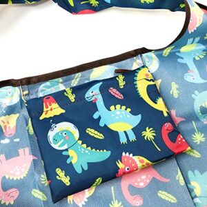 allydrew Large Foldable Tote Nylon Reusable Grocery Bag, Dinosaurs