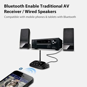 Avantree RC500 Long Range Bluetooth Receiver for Home Stereo and Old AV Receiver, aptX Low Latency, Digital Optical AUX RCA Supported, Voice Prompt, Wireless Audio Adapter for Wired Vintage Speakers