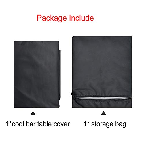 Fenghome Round Patio Cool Bar Table Cover, Waterproof Fade Resistant Fabric with Drawstrings for Small Coffee Cocktail Outdoor Furniture Side Tables, Diameter 20.5 x Height 23 Inches (Black)