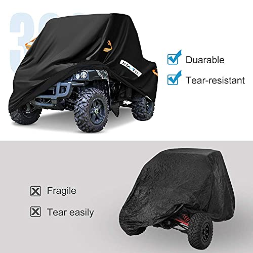 UTV Cover, Waterproof Heavy Denier Oxford Cloth Material for Polaris RZR Yamaha Rhino Can-Am Defender Honda Pioneer Kawasaki Mule Teryx 2-3 Passenger