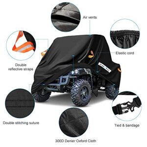 UTV Cover, Waterproof Heavy Denier Oxford Cloth Material for Polaris RZR Yamaha Rhino Can-Am Defender Honda Pioneer Kawasaki Mule Teryx 2-3 Passenger