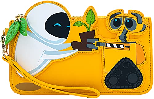 LOUNGEFLY PIXAR WALL-E AND EVE BOOT PLANT FLAP WALLET