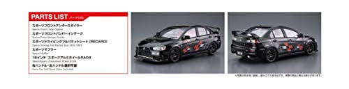 Aoshima Bunka Kyozai 1/24 The Tune Car Series No. 52 Mitsubishi Rally Art CZ4A Lancer Evolution X 2007 Plastic Model