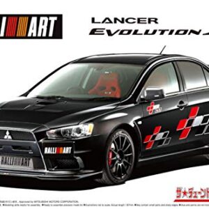 Aoshima Bunka Kyozai 1/24 The Tune Car Series No. 52 Mitsubishi Rally Art CZ4A Lancer Evolution X 2007 Plastic Model