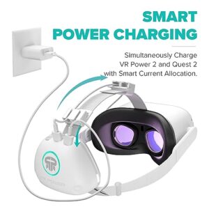 Rebuff Reality VR Power 2 - VR Headsets Battery Pack Compatible with Oculus Quest 2, 10,000mAh Extended 8 Hrs of Playtime and Lightweight Design, Counter Balance with Improved Comfort