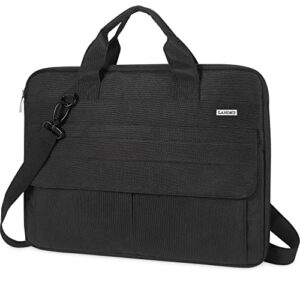 landici laptop bag case 17 17.3 inch, waterproof computer sleeve cover compatible with macbook 17, 17-18 inch hp acer dell lenovo asus laptop, slim briefcase with shoulder strap, black