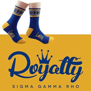 G2TUP 2 Pairs 1922 Poodles Gamma Rho SGRho Gifts Black Greek Sorority Big Little Socks (2 Pairs/Set, Mid Calf)