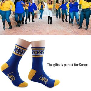 G2TUP 2 Pairs 1922 Poodles Gamma Rho SGRho Gifts Black Greek Sorority Big Little Socks (2 Pairs/Set, Mid Calf)