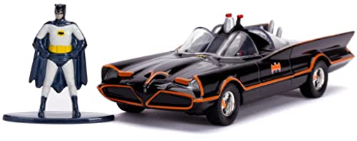 Jada Toys DC Comics 1:32 Classic TV Series 1966 Batmobile Die-cast Car with Batman Figure, Toys for Kids and Adults