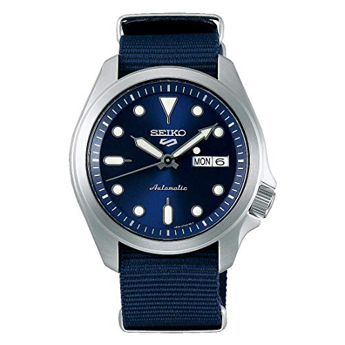 SEIKO Men Analogue Automatic Watch with Nylon Strap SRPE63K1, Silver, One Size, Strap.