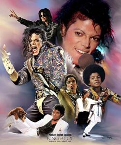 wishum gregory, king of pop, art print poster, paper size 11" x 8.5" image size 10" x 8"(4143s)