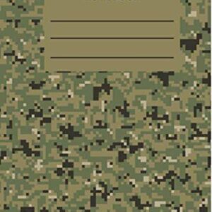 Tactical Composition Notebook: Digital Marine Camouflage Pattern Journal Lined College Ruled Note Book