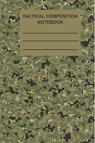 Tactical Composition Notebook: Digital Marine Camouflage Pattern Journal Lined College Ruled Note Book