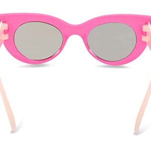 Barbie Girl's Cat Eye Sunglasses and Handled Hard Case Set (Pink)