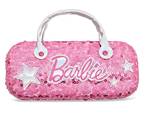 Barbie Girl's Cat Eye Sunglasses and Handled Hard Case Set (Pink)