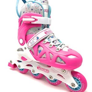 CHICAGO Skates Girls Inline Training Skate Combo Set - Pink/Purple - Small Sizes 10-13