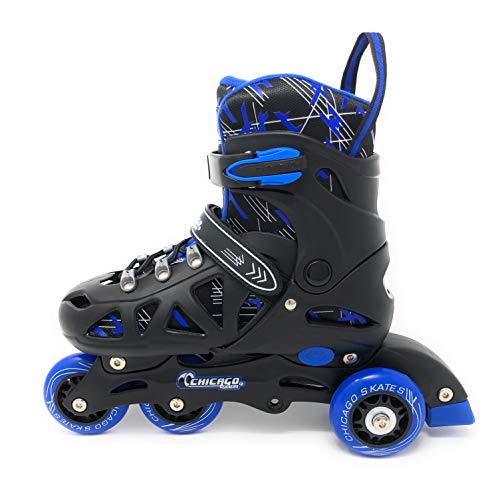 Chicago Skates Training Set Black/Blue MD (1 Little Kid - 4 Big Kid)