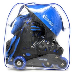 Chicago Skates Training Set Black/Blue MD (1 Little Kid - 4 Big Kid)