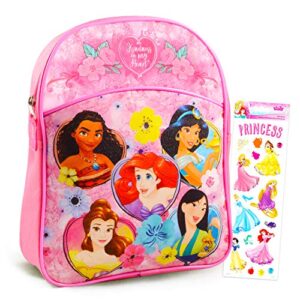 disney princess mini backpack preschool toddler kindergarten ~ deluxe 11" princess school bag with stickers (disney princess school supplies)
