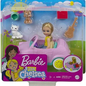 Mattel GTK95 Chelsea Driving a Vehicle Barbie Fun Doll, 3 Years Old and Above