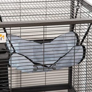 PawHut Metal Small Animal Cage Rolling Big Ferret Cage, Chinchilla Cage, Sugar Glider Cage, with Hammock & 4 Tiers, Removable Tray